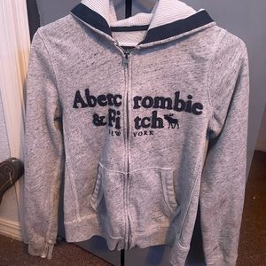 Abercrombie and Fitch small grey zip up jacket